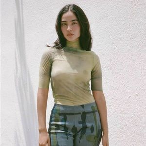 Collina Strada tie dye mesh tee